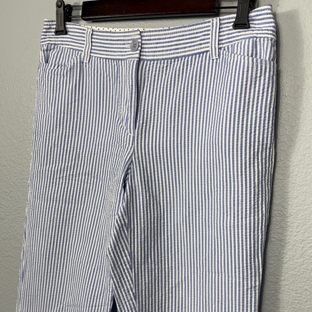 Talbot's Women's Seersucker Perfect Crop Pants